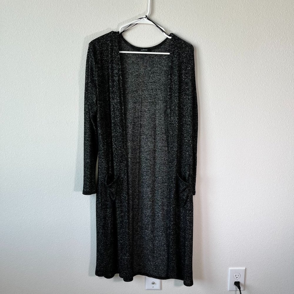 ambiance Heather Gray Duster Cardigan Sweater S